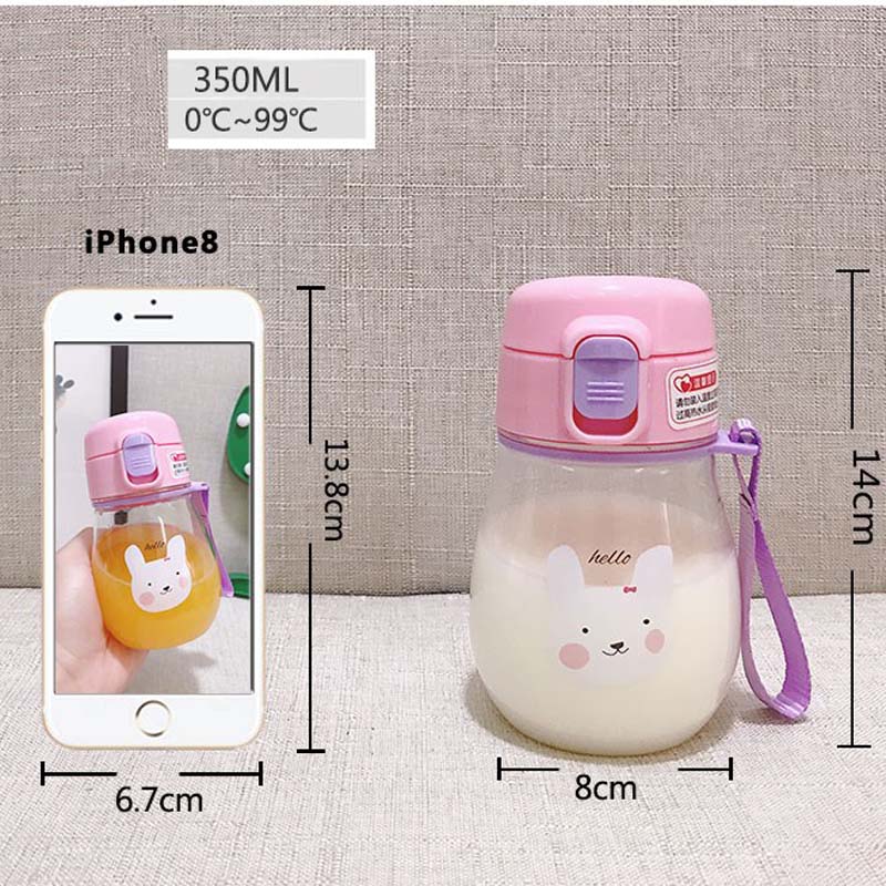 350ml Baby Sippy Cup Straw Bottle